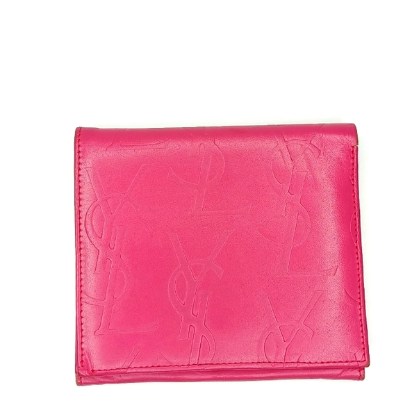 YSL YVES SAINT LAURENT Pink Logomania Wallet - Picture 7 of 8